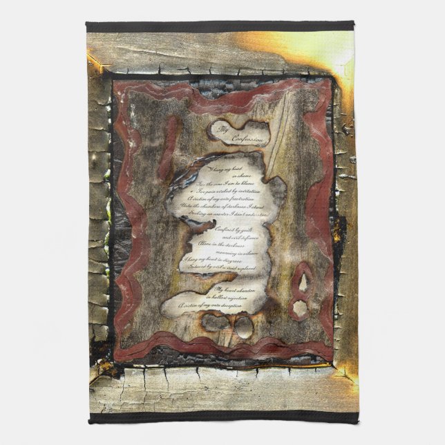 Mein Geständnis Geschirrtuch (Vertikal)