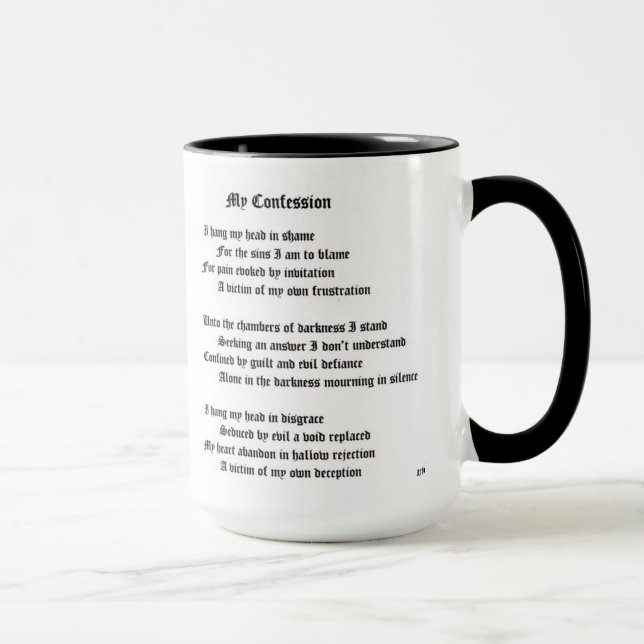 Mein Geständnis Tasse (Rechts)