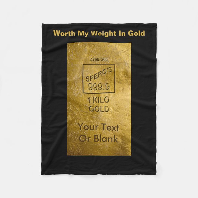 Mein Gewicht in Gold Fleecedecke (Vorderseite)