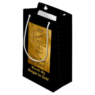 Mein Gewicht in Gold Kleine Geschenktüte