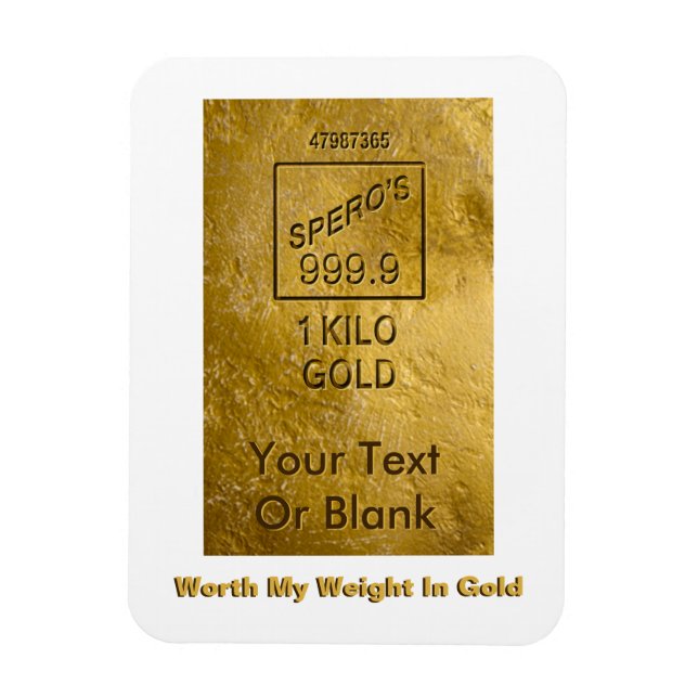 Mein Gewicht in Gold Magnet (Vertikal)