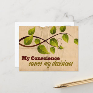 "Mein Gewissen" Motivation Affirmation Postkarte