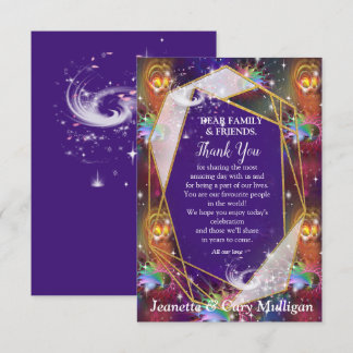 Mein glamouröses Funky Disco Design Danke RSVP Karte