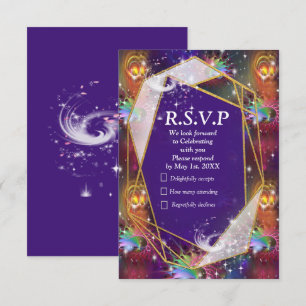 Mein glamouröses Funky Disco-Design RSVP Karte