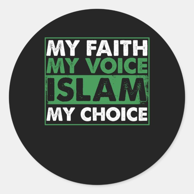Mein Glaube Islam Moslem Allah Mosque Namaz Mecca  Runder Aufkleber (Vorderseite)