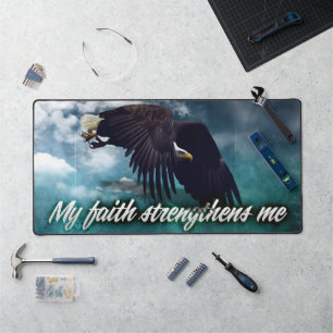 "Mein Glaube stärkt mich" Motivation Affirmation Schreibtischunterlage