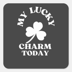 MEIN GLÜCK CHARM HEUTE ST-PATRICK'S DAY QUADRATISCHER AUFKLEBER