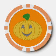 Mein Glück Orange Pumpkin Halloween-Party Poker Ch