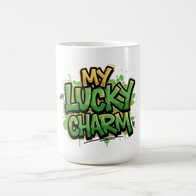 Mein glücklicher Charm St. Patrick's Day Kaffeetasse (Mittel)