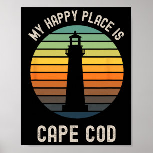 Mein glücklicher Ort ist Cape Cod Machusetts Stran Poster
