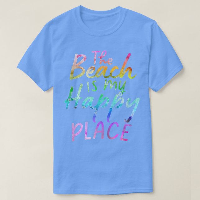 Mein glücklicher Ort ist die Gefärbte Krawatte am  T-Shirt (Design vorne)