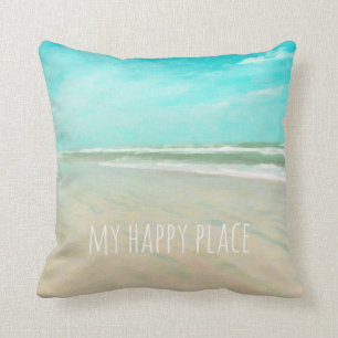 Mein glücklicher Place Turquoise Sky Beach Kissen