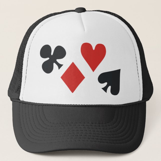 Mein glücklicher Poker-Hut Truckerkappe (Vorderseite)