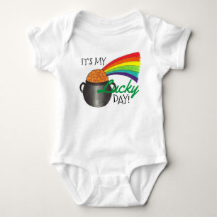 Mein Glückstag Rainbow Pot of Gold St. Patrick's D Baby Strampler