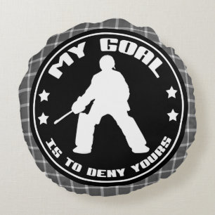 Mein Goal Field Hockey Goalie Zitat Runde Kissen