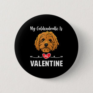 Mein Goldendoodle-Hund ist mein Valentinsgeschenke Button