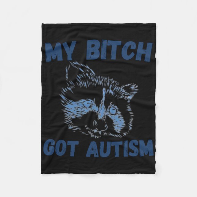Mein Got Autismus Funny Sprichwort Meme Fleecedecke (Vorderseite)