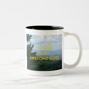 MEIN GOTT IST EIN FANTASTISCHER GOTT! ZWEIFARBIGE TASSE