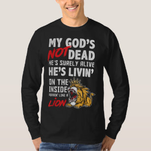 Mein Gott ist kein toter Löwe Jesus Christus Chris T-Shirt