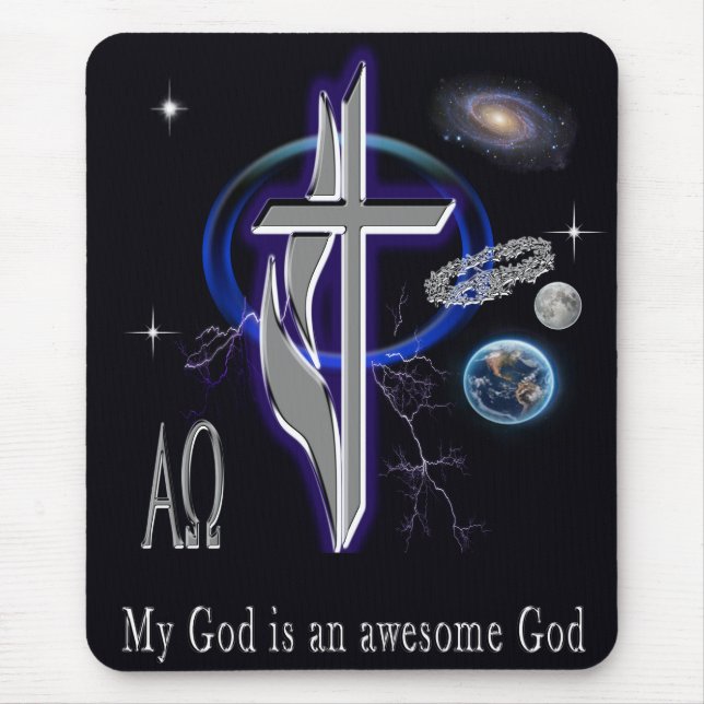 Mein Gott ist phantastischer Gott Mousepad (Vorne)