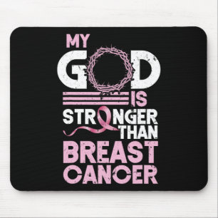 Mein Gott ist stärker als das Brustkrebs-Bewusstse Mousepad