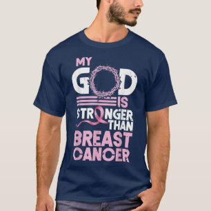 Mein Gott ist stärker als das Brustkrebs-Bewusstse T-Shirt