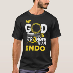 Mein Gott ist stärker als das Endo Awareness Ribbo T-Shirt