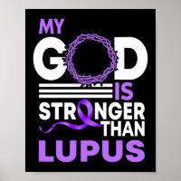 Mein Gott ist stärker als das Lupus Awareness Ribb