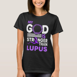 Mein Gott ist stärker als das Lupus Awareness Ribb T-Shirt
