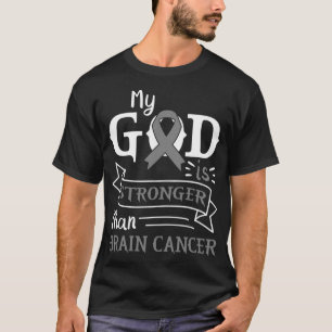 Mein Gott ist stärker als der Hirnkrebs Gray Ribb T-Shirt