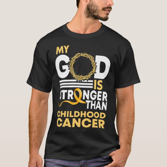 Mein Gott ist stärker als die Krebserkrankung im K T-Shirt (Vorderseite)