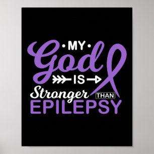 Mein Gott ist stärker als Epilepsie-Bewusstseins-K Poster