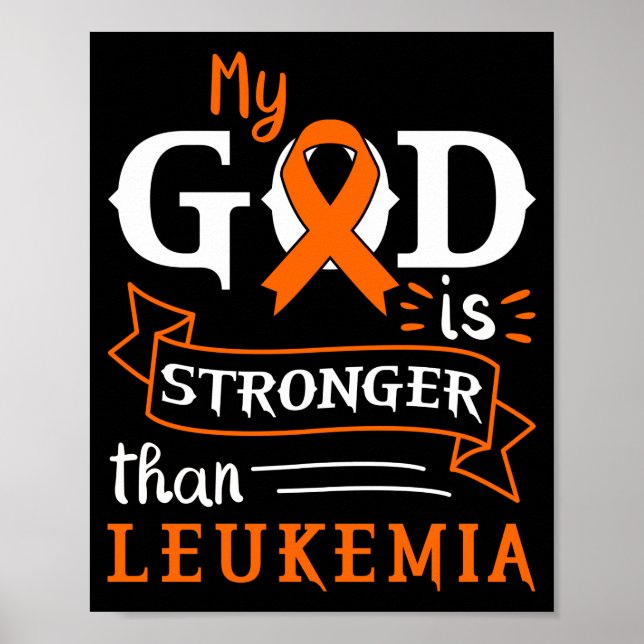 Mein Gott ist stärker als Leukämie Bewusstsein Her Poster (Vorne)