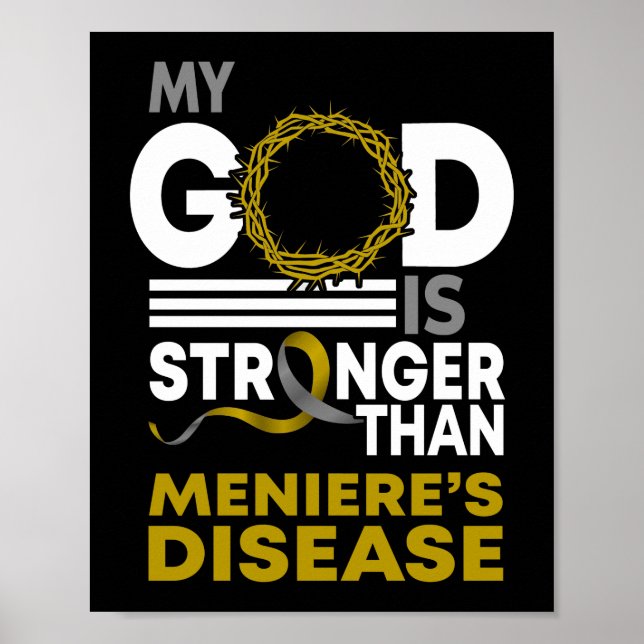 Mein Gott ist stärker als Meniere Krankheit Poster (Vorne)