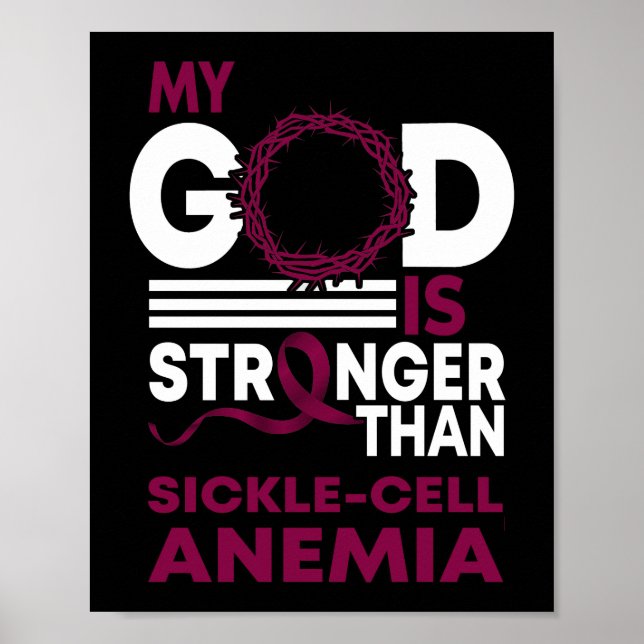 Mein Gott ist stärker als Sichelzellanämie Poster (Vorne)