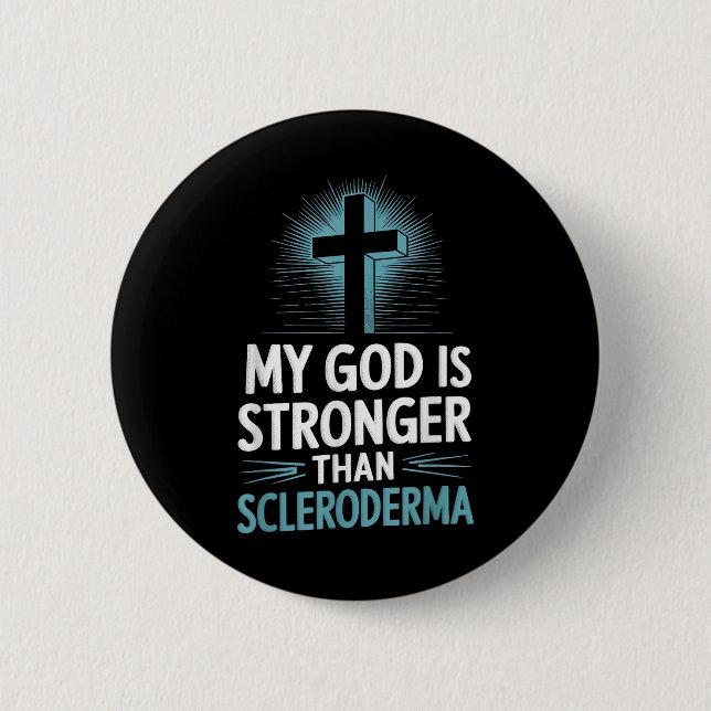 Mein Gott ist stärker als Skleroderma Button (Vorderseite)