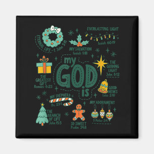 Mein Gott ist Weihnachten Jesus ist der Grund Glau Magnet