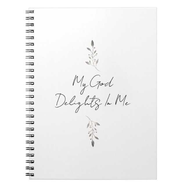 Mein Gott liebt in mir Zephaniah 3:17 Leaf Art Notizblock (Vorderseite)