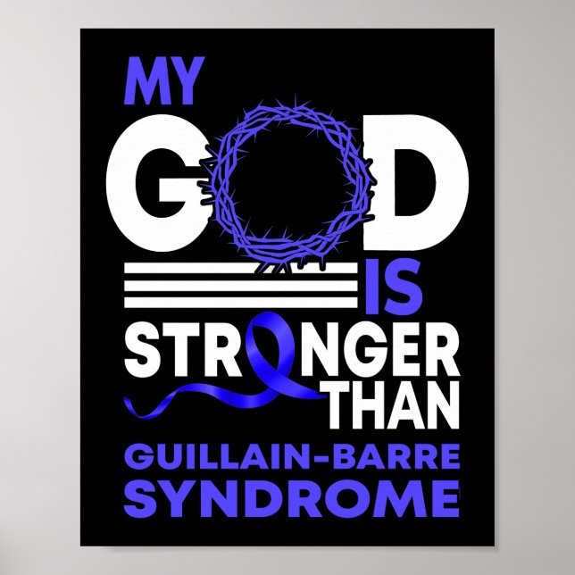 Mein Gott Stärker als das GBS Guillain-Barre-Syndr Poster (Vorne)