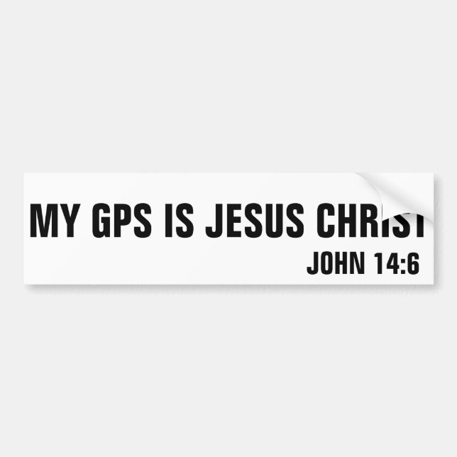 Mein GPS ist Jesus Christus-John-14:6 Autoaufkleber (Vorne)