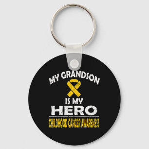 MEIN GRANDSON IST MEIN HERO KINDHEIT KREBS BEWUSST SCHLÜSSELANHÄNGER