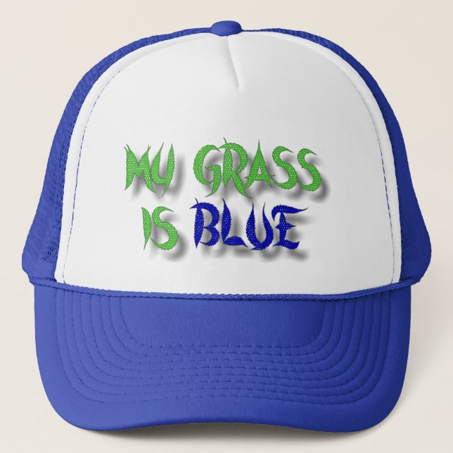 MEIN GRAS IST BLUE-HAT TRUCKERKAPPE (Vorderseite)