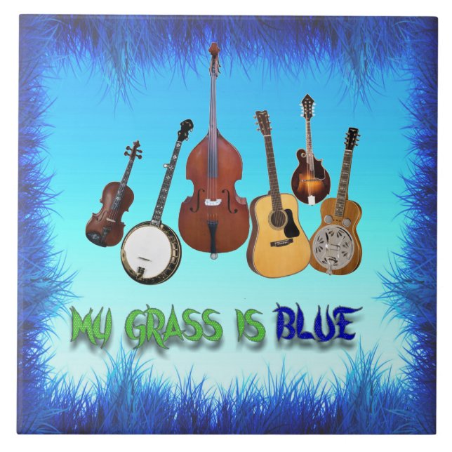 MEIN GRASS IST BLAUE FLIESE (Vorderseite)