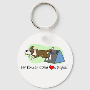 Mein Grenzcollie-Lieben Flyball Schlüsselanhänge Schlüsselanhänger