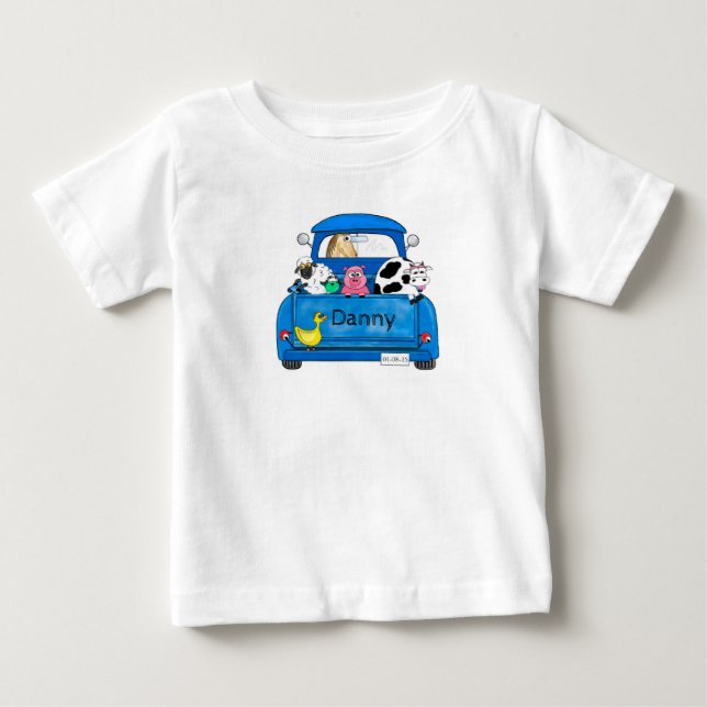 Mein großer blauer LKW Baby T-shirt (Vorderseite)
