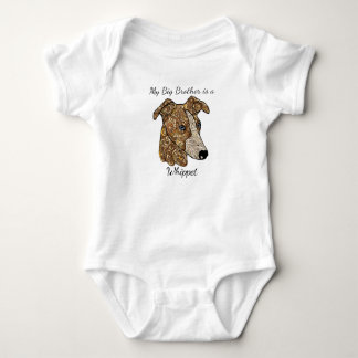 Mein großer Bruder ist ein Whippet-Bodysuit Baby Strampler