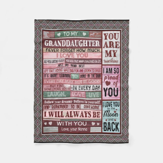 Mein GroßTochtergeschenk Fleecedecke (Vorderseite)