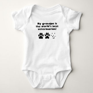 Mein Großvater ist der beste Tierarzt des Wortes Baby Strampler