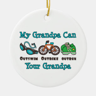 Mein Großvater kann Outswim Outbike überholten Keramik Ornament
