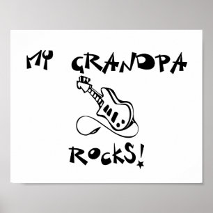 Mein Großvater schaukelt Gitarre Poster